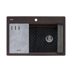Ruvati Silicone Bottom Grid Sink Mat for RVG1302 and RVG2302 Sinks - Black - RVA41302BK