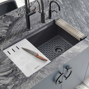 Ruvati Silicone Bottom Grid Sink Mat for RVG1302 and RVG2302 Sinks - Black - RVA41302BK