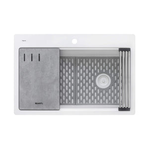 Ruvati Silicone Bottom Grid Sink Mat for RVG1302 and RVG2302 Sinks - Gray - RVA41302GR