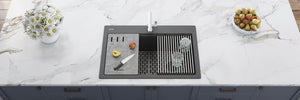 Ruvati Silicone Bottom Grid Sink Mat for RVG1302 and RVG2302 Sinks - Gray - RVA41302GR