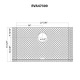 Ruvati Silicone Bottom Rinse Grid Sink Mat for RVH7300 Sink - Gray - RVA47300GR
