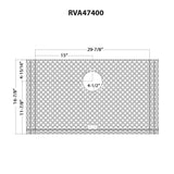 Ruvati Silicone Bottom Rinse Grid Sink Mat for RVH7400 Sink - Gray - RVA47400GR