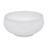 Ruvati 12 inch Bathroom Vessel Sink Round White Circular Above Counter Porcelain Ceramic - RVB0312