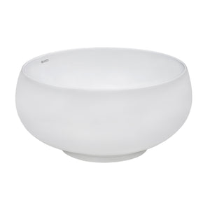 Ruvati 12 inch Bathroom Vessel Sink Round White Circular Above Counter Porcelain Ceramic - RVB0312