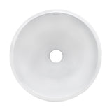 Ruvati 12 inch Bathroom Vessel Sink Round White Circular Above Counter Porcelain Ceramic - RVB0312