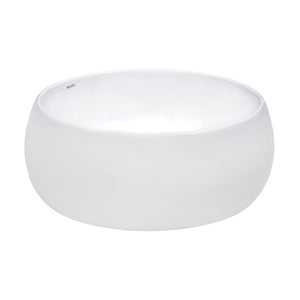 Ruvati 16 inch Bathroom Vessel Sink Round White Above Counter Circular Porcelain Ceramic - RVB0316