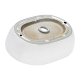 Ruvati 24 x 16 inch Bathroom Vessel Sink White Oval Above Vanity Countertop Porcelain Ceramic - RVB0424