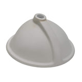 Ruvati 16 x 13 inch Undermount Bathroom Sink White Oval Porcelain Ceramic with Overflow - RVB0618