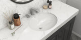 Ruvati 16 x 13 inch Undermount Bathroom Sink White Oval Porcelain Ceramic with Overflow - RVB0618