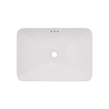 Ruvati 23 x 16 inch Semi-Recessed Drop-in Topmount Bathroom Sink Rectangular Porcelain Ceramic White - RVB0824WH
