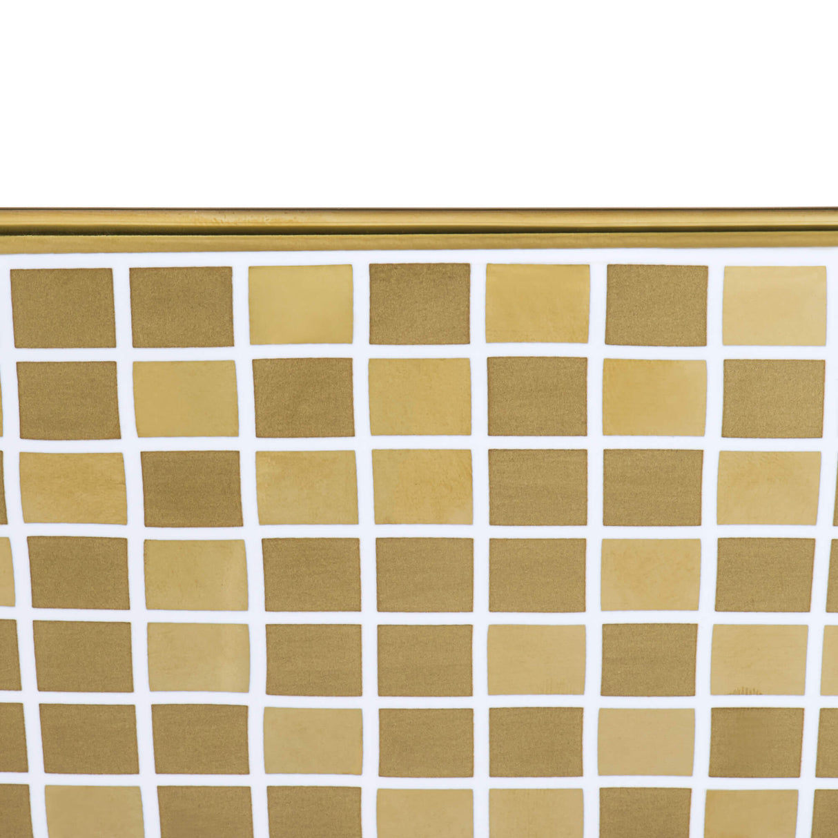 Ruvati 15 x 15 inch Bathroom Vessel Sink Gold Decorative Pattern Above Vanity Counter White Porcelain Ceramic - RVB1515WG4