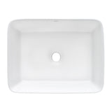 Ruvati 19 x 14 inch Bathroom Vessel Sink White Rectangular Above Vanity Counter Porcelain Ceramic - RVB1915