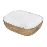Ruvati 20 x 16 inch Bathroom Vessel Sink Rose Gold Decorative Art Above Vanity Counter White Porcelain Ceramic - RVB2016WR