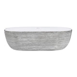 Ruvati 20 x 16 inch Bathroom Vessel Sink Silver Decorative Art Above Vanity Counter White Ceramic - RVB2016WS