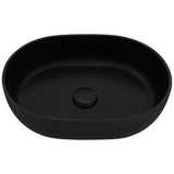 Ruvati 19-inch Matte Black epiStone Solid Surface Modern Bathroom Vessel Sink - RVB2119BK
