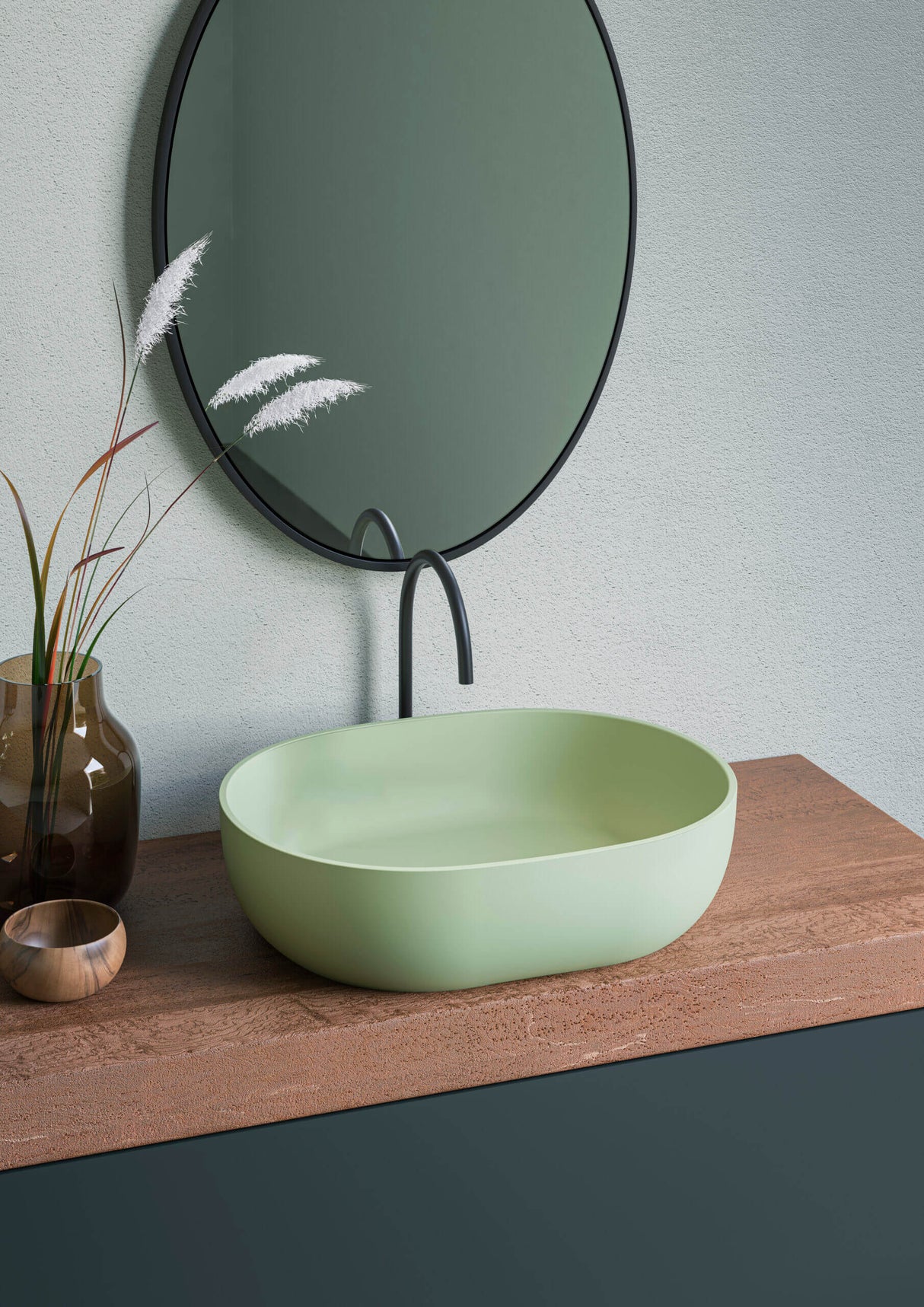 Ruvati 19-inch Avocado Lime Green epiStone Solid Surface Bathroom Vessel Sink - RVB2119GN