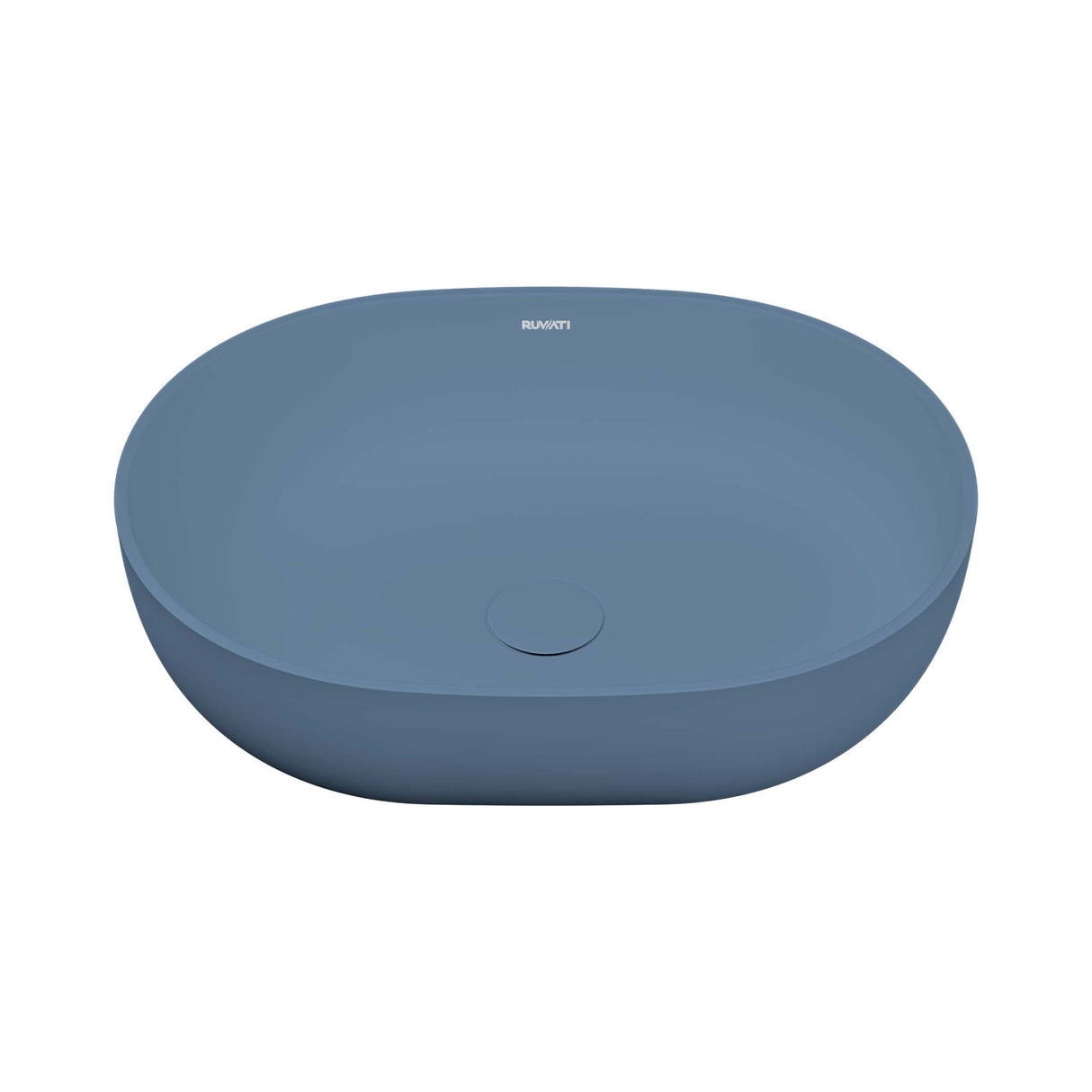 Ruvati 19-inch Pacific Blue epiStone Solid Surface Modern Bathroom Vessel Sink - RVB2119LE