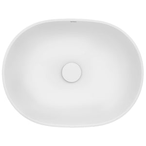 Ruvati 19-inch Matte White epiStone Solid Surface Modern Bathroom Vessel Sink - RVB2119WH