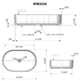 Ruvati 23-inch Matte Black epiStone Solid Surface Modern Bathroom Vessel Sink - RVB2550BK
