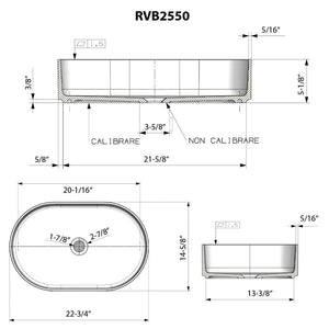 Ruvati 23-inch Matte Black epiStone Solid Surface Modern Bathroom Vessel Sink - RVB2550BK