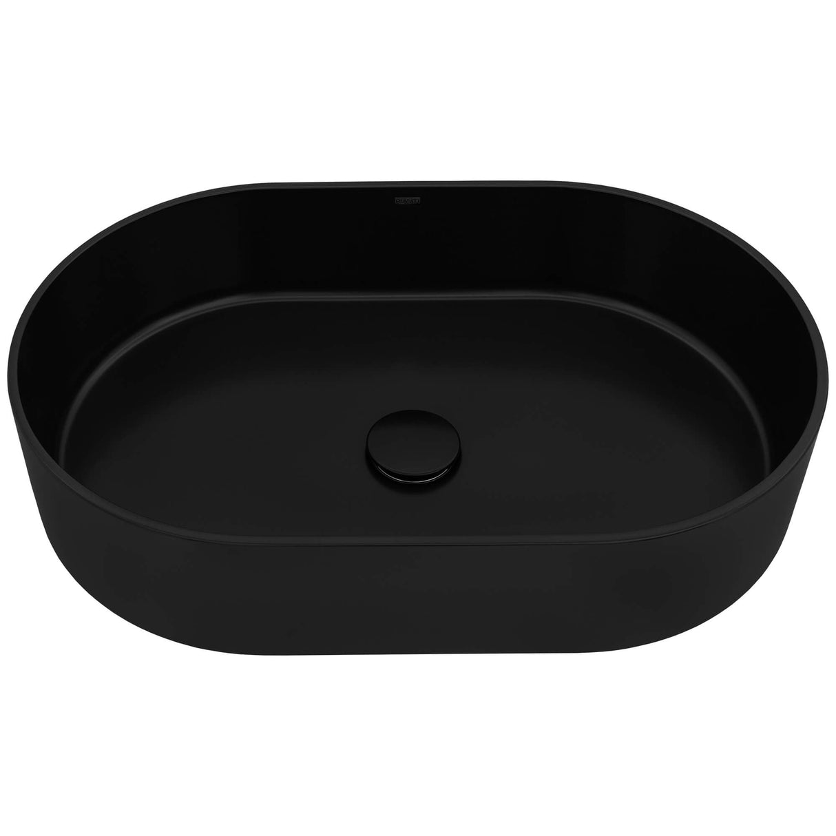 Ruvati 23-inch Matte Black epiStone Solid Surface Modern Bathroom Vessel Sink - RVB2550BK