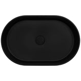 Ruvati 23-inch Matte Black epiStone Solid Surface Modern Bathroom Vessel Sink - RVB2550BK