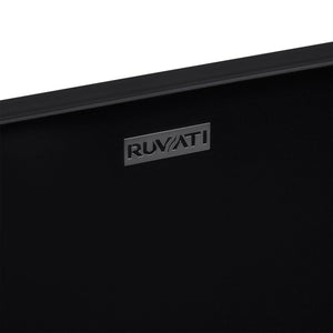 Ruvati 23-inch Matte Black epiStone Solid Surface Modern Bathroom Vessel Sink - RVB2550BK