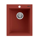 Ruvati 16 x 20 inch epiGranite Drop-in Topmount Granite Composite Single Bowl Kitchen Sink - Berry Red - RVG1016BR