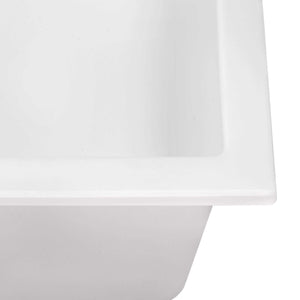 Ruvati 18 x 20 inch epiGranite Drop-in Topmount Granite Composite Single Bowl Wet Bar Prep Sink - Arctic White - RVG1018WH