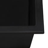Ruvati 22 x 20 inch epiGranite Drop-in Topmount Granite Composite Single Bowl Kitchen Sink - Midnight Black - RVG1022BK
