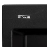 Ruvati 23 x 20 inch epiGranite Drop-in Topmount Granite Composite Single Bowl Kitchen Sink - Midnight Black - RVG1023BK