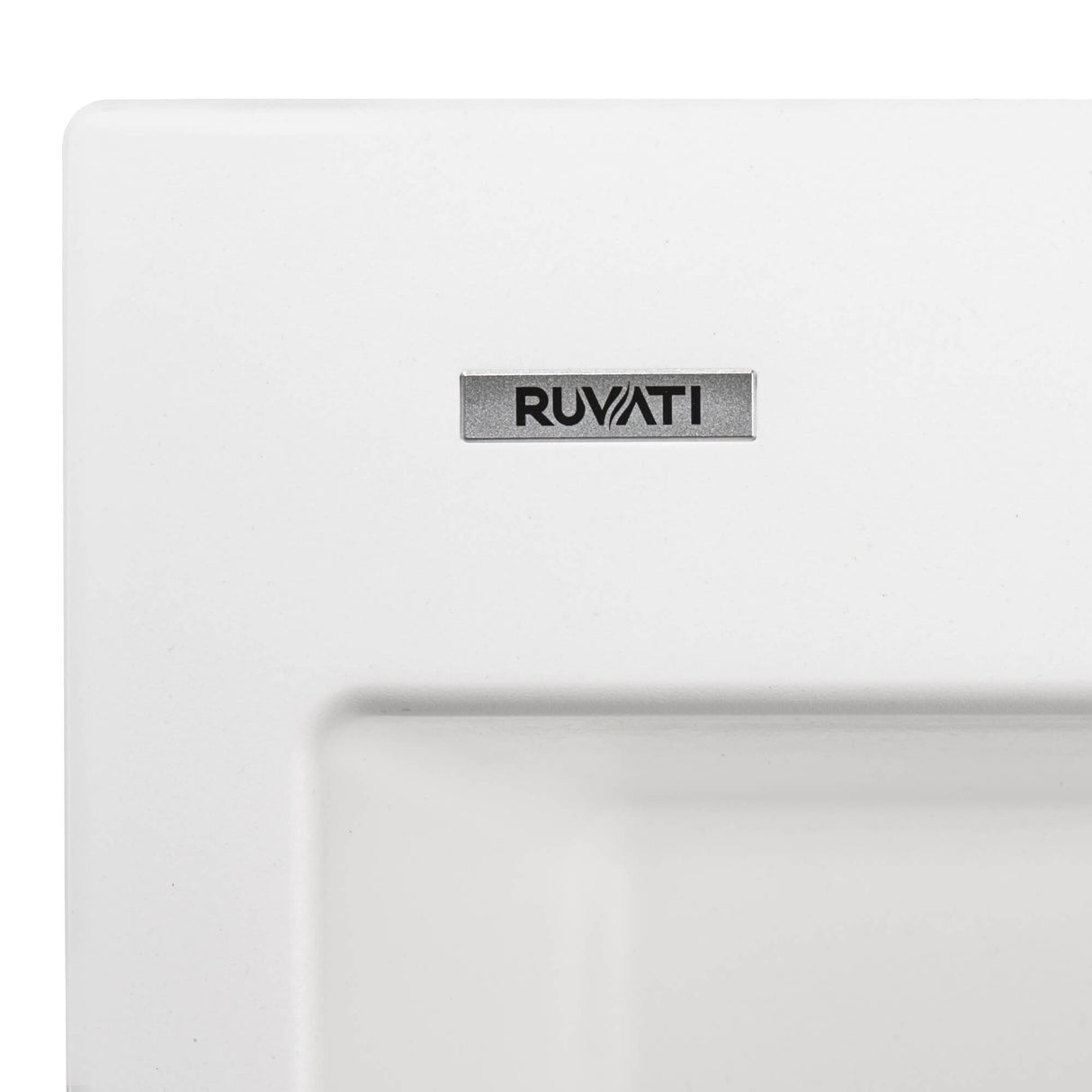 Ruvati 23 x 20 inch epiGranite Drop-in Topmount Granite Composite Single Bowl Kitchen Sink - Arctic White - RVG1023WH