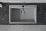 Ruvati 30 x 20 inch epiGranite Drop-in Topmount Granite Composite Single Bowl Kitchen Sink - Silver Gray - RVG1030GR