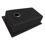 Ruvati 33 x 22 inch epiGranite Drop-in Topmount Granite Composite Single Bowl Kitchen Sink - Midnight Black - RVG1033BK