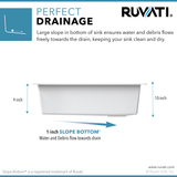 Ruvati 33 x 22 inch epiGranite Drop-in Topmount Granite Composite Single Bowl Kitchen Sink - Caribbean Sand - RVG1033CS