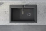 Ruvati 33 x 22 inch epiGranite Drop-in Topmount Granite Composite Single Bowl Kitchen Sink - Urban Gray - RVG1033GR