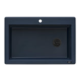 Ruvati 33 x 22 inch Granite Composite Drop-in Topmount Single Bowl Kitchen Sink - Catalina Blue - RVG1033LU