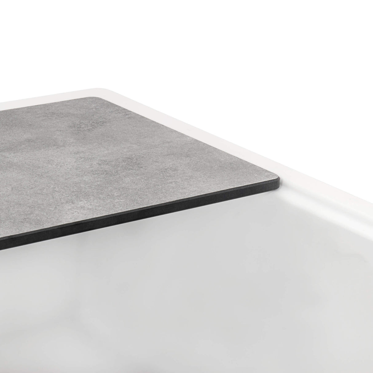 Ruvati 33-inch Granite Composite Workstation Drop-in Topmount Kitchen Sink  Matte White - RVG1302WH