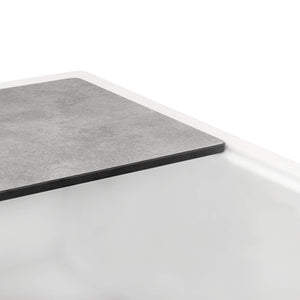 Ruvati 33-inch Granite Composite Workstation Drop-in Topmount Kitchen Sink  Matte White - RVG1302WH