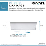 Ruvati 33-inch Granite Composite Workstation Drop-in Topmount Kitchen Sink  Matte White - RVG1302WH