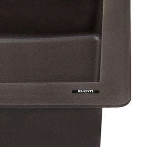 Ruvati 33-inch Granite Composite Workstation Drop-in Topmount Kitchen Sink Espresso - RVG1306ES