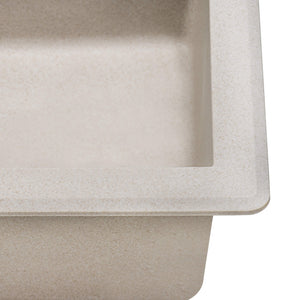 Ruvati 33 x 22 inch epiGranite Dual-Mount Granite Composite Double Bowl Kitchen Sink - Caribbean Sand - RVG1344CS