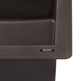 Ruvati 33 x 22 inch epiGranite Dual-Mount Granite Composite Double Bowl Kitchen Sink - Espresso Brown - RVG1344ES