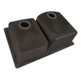 Ruvati 33 x 22 inch epiGranite Dual-Mount Granite Composite Double Bowl Kitchen Sink - Espresso Brown - RVG1344ES