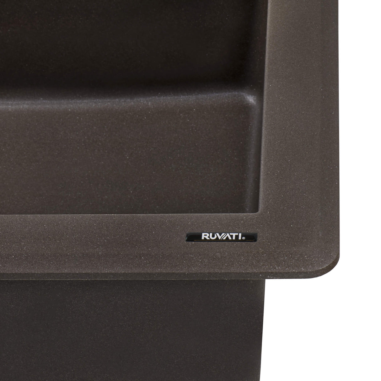 Ruvati 33 x 22 inch epiGranite Topmount Granite Composite Double Bowl Kitchen Sink - Espresso Brown - RVG1388ES