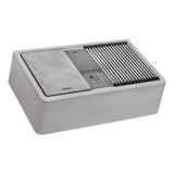 Ruvati 33-inch Matte Gray Granite Farmhouse Workstation Apron-front Composite Kitchen Sink - RVG1533GR