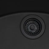 Ruvati 17 x 17 inch Granite Composite Undermount Single Bowl Wet Bar Prep Sink - Midnight Black - RVG2018BK
