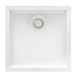 Ruvati 17 x 17 inch Granite Composite Undermount Single Bowl Wet Bar Prep Sink - Arctic White - RVG2018WH