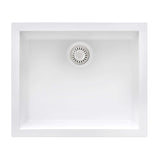 Ruvati 21 x 17 inch Granite Composite Undermount Single Bowl Wet Bar Prep Sink - Arctic White - RVG2022WH