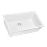 Ruvati 30 x 18 inch Granite Composite Undermount Single Bowl Kitchen Sink - Arctic White - RVG2030WH
